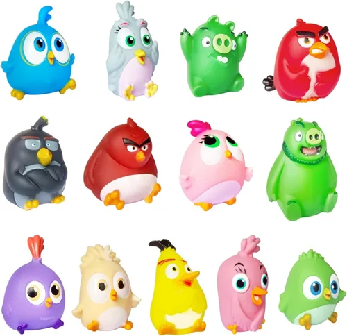 ROLOSO Juguetes coleccionables de Angry Birds con licencia, 13 figuras de acción, juego de rebaño, juegos de cerdo City Strike 2 Takedown Space