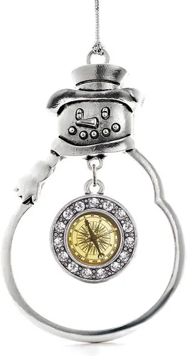 Miniatura 50 de Inspired Silver - Roller Queen - Adorno de Navidad plateado - Adorno circular para árbol de Navidad con circonita cúbica - Decoración colgante