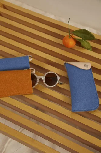Miniatura 14 de Graf Lantz Funda protectora para lentes, 100% de lujo de lana merina, fieltro de lana merina, sin arañazos, lentes, carbón