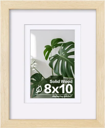 Miniatura 80 de Egofine - Portarretratos de 4 x 6 pulgadas, de madera maciza con plexiglás, para fotos de 3.5 x 5 con paspartú o de 4 x 6 sin paspartú, para colocar