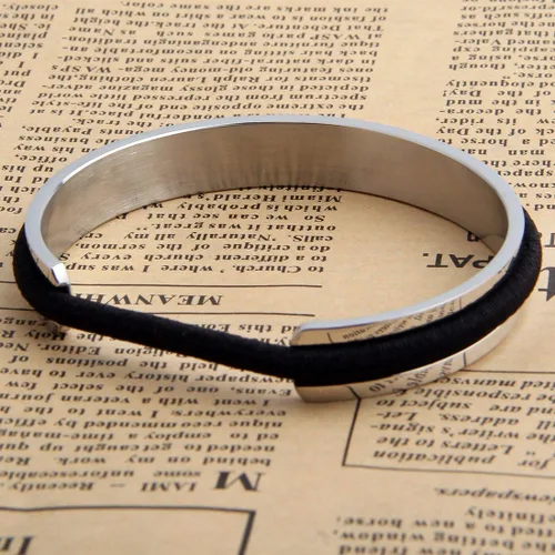 Miniatura 2 de Zuo Bao Pulsera de lazo para el cabello, pulsera de acero inoxidable para mujer, Metal