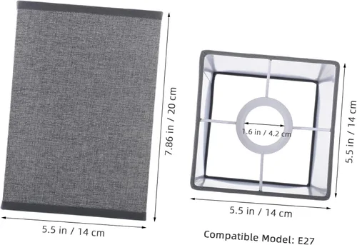 Miniatura 3 de Lámpara de pie Lámpara de pie Pantalla cuadrada Rectangular Lino Lavable a mano Cubierta de luz de mesa
