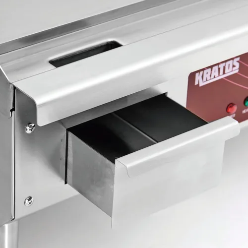 Miniatura 3 de Kratos Bandeja de grasa de repuesto para parrillas eléctricas comerciales Kratos para encimera, bandeja de grasa de acero inoxidable (29M-024)