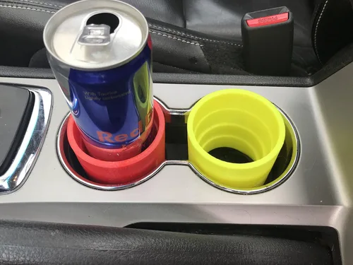 Miniatura 7 de Adaptador universal para portavasos de automóvil para todos los tamaños de latas delgadas, se adapta a Red Bull, bebidas energéticas y más