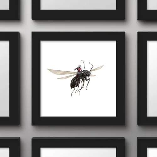 Miniatura 3 de Trends International Gallery Pops Marvel Comics Avengers - Póster de pared de Ant-Man, 12 x 12 pulgadas, versión enmarcada en negro