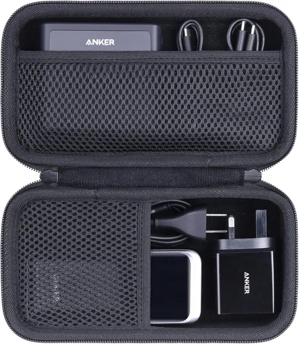 khanka Funda de viaje rígida de repuesto para base de carga Anker de 100 W + Anker Prime 27,650 mAh, 250 W / 20,000 mAh 200 W PowerBank (solo funda).