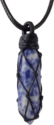 Miniatura 12 de EDEN'S CALL Hexagonal Crystal Point Pendant Necklace for Unisex Adjustable Dainty Natural Stone Pendulum Amulet for Good Luck
