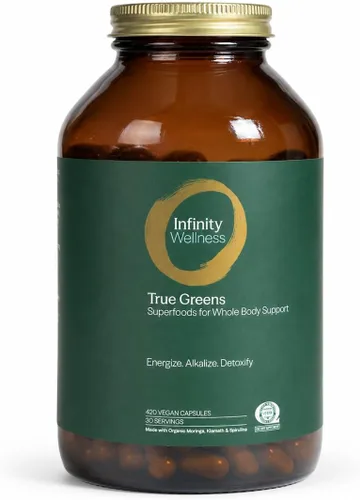 Cápsulas de superalimentos, cápsulas a base de algas verdes azules con 28 superalimentos orgánicos, sin rellenos ni pastos, energía y longevidad,