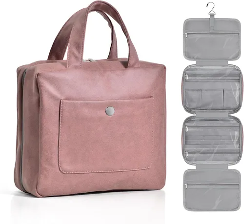 Miniatura 9 de JOMOLA Neceser colgante para hombres y mujeres, bolsa de maquillaje de viaje resistente al agua, bolsa organizadora de artículos de tocador de viaje