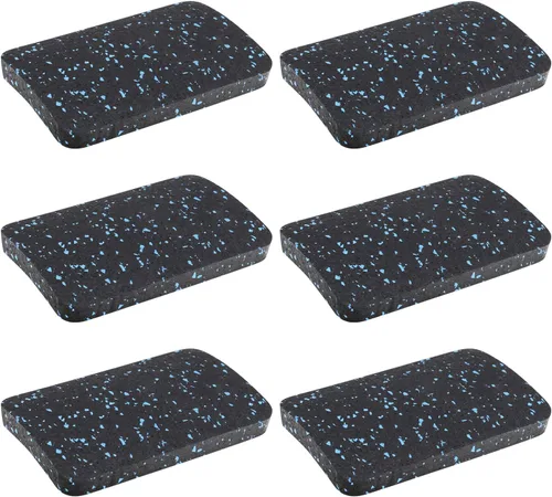 Miniatura 4 de Almohadillas para equipo de ejercicio, 6 almohadillas de goma antideslizantes para amortiguación de vibraciones para bicicleta elíptica y giratoria