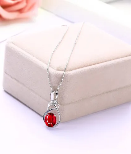 Miniatura 5 de HXZZ Fine Jewelry - Collar con colgante de plata de ley con topacio azul suizo, amatista, citrino, peridoto y ópalo, regalo para mujer, Gema
