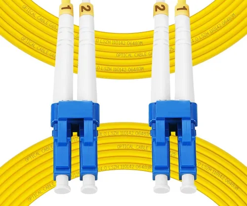 Cable de conexión de fibra OS2 LC a LC de 9.8 ft (10 pies), opción de longitud monomodo dúplex: 1.6 ft (1.6 pies) - 328.1 ft (328 pies) 9/125µm