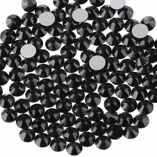 Miniatura 72 de Beadsland 1440 diamantes de imitación de cristal con parte trasera plana, gemas redondas, ámbar, SS3, 0.047-0.055 in