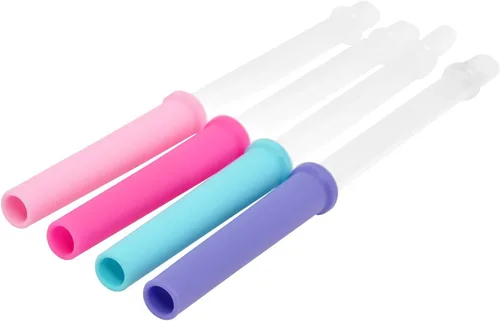 Miniatura 4 de REDUCE Coldee 2.0 - Juego de 4 pajitas reutilizables a prueba de derrames, sin BPA, apto para lavavajillas, se adapta a vasos y tazas Coldee de 14