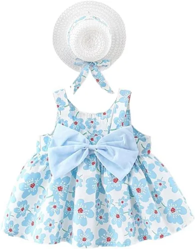 Miniatura 21 de Vestido tutú de verano para niñas pequeñas, sin espalda, vestido de princesa para fiesta de cumpleaños, vestido de verano con lazo floral