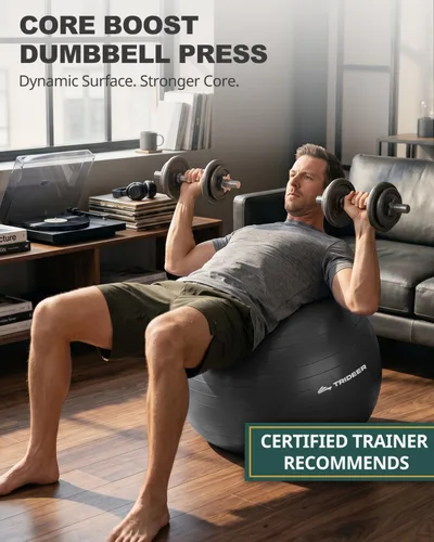 Miniatura 3 de Trideer Pelota de ejercicio para yoga, pilates y fitness. Equipo de pelota de estabilidad para gimnasio en casa y silla de oficina, accesorios