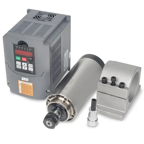 RATTMMOTOR Kit de husillo y VFD, 2.2KW 220V Motor de husillo refrigerado por aire ER20 24000RPM+2.2KW 220V VFD Inversor monofásico a 3 Fase Variable