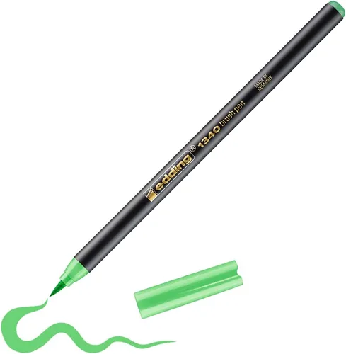 Miniatura 19 de edding 1340 pincel - azul - 1 bolígrafo - punta de pincel flexible - rotulador para pintar, escribir y dibujar - diarios de viñetas, letras a mano