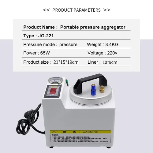 Miniatura 5 de Polimerizador de laboratorio de presión de reparación de plantación instantánea de implante portátil 65W, base de prótesis autoconsolidante 4 en 1