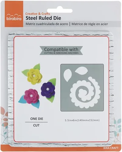 Miniatura 6 de Bira Craft - Troquel de regla de acero de 5.5 x 6 pulgadas, diseños surtidos (corazón)