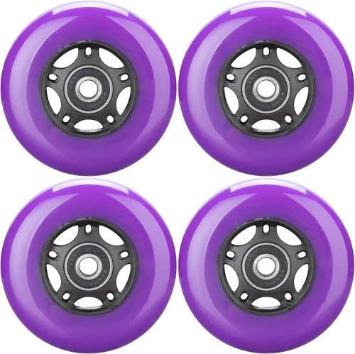 Miniatura 8 de Ruedas de patinaje en línea con rodamientos ABEC-9 y espaciadores flotantes para cuchillas patines de hockey, 85A para interiores y exteriores, 2.43