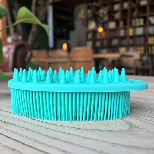 Miniatura 3 de Cepillo sensorial prémium para niños o autismo, limpiador corporal de silicona suave, cepillos de terapia ocupacional 2 en 1, esponja de silicona