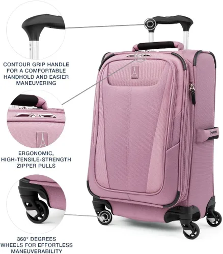 Miniatura 150 de Travelpro Maxlite 5 - Juego de 2 piezas de equipaje de mano de tela, expandibles con 4 ruedas giratorias, bolso blando para debajo del asiento, Negro