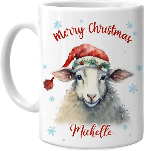 Miniatura 25 de Hyturtle Regalos personalizados para amantes de los osos – Taza de café de cerámica con nombre personalizado de oso con sombrero de Papá Noel