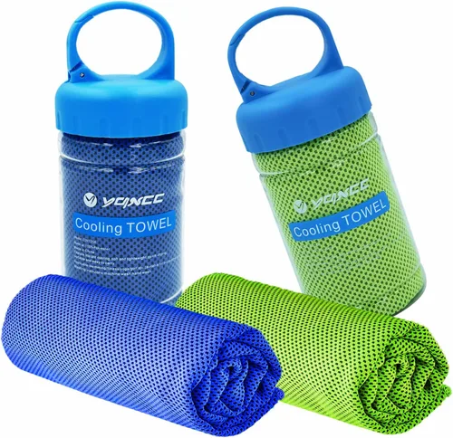 Miniatura 11 de YQXCC Paquete de 2 toallas de enfriamiento (47 x 12 pulgadas) toalla de hielo para cuello, toalla suave y transpirable, toalla fresca de microfibra