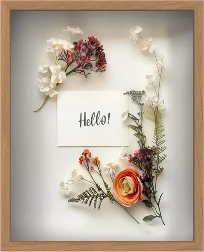 Miniatura 85 de FrameWorks Marco de Caja de Sombra de Madera Negra de 8" x 8" – Vitrina con Parte Trasera de Fieltro Suave, Caja de Memoria con Vidrio Templado