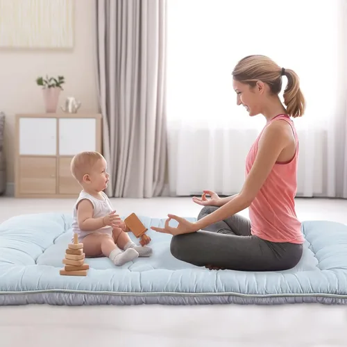 Miniatura 7 de Natsukage Colchón de suelo grueso para dormir, colchón futón para adultos, colchón plegable, cama de invitados, colchón de campamento