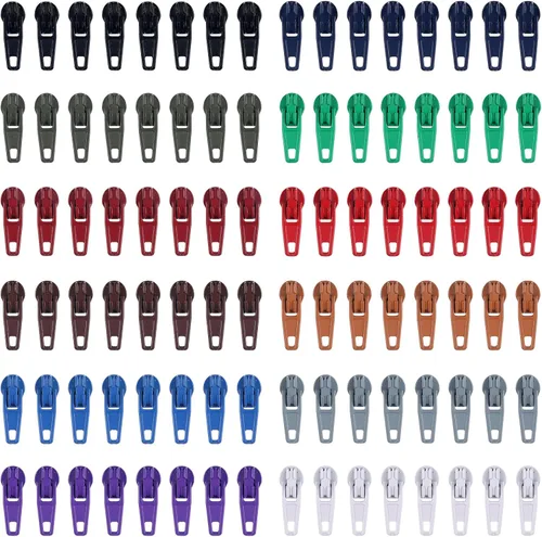 Miniatura 44 de DOITEM 31 yardas, 10 unidades de cremalleras de costura #3, cremalleras de bobina de nailon surtidos para coser con 40 deslizadores de cremallera