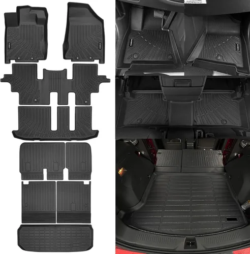 Miniatura 14 de Alfombrillas de piso Naibeve para Ford Edge 2015 2016 2017 2018 2019 2020 2021 2022 2023 2024 2025 - Ajuste personalizado para todo clima