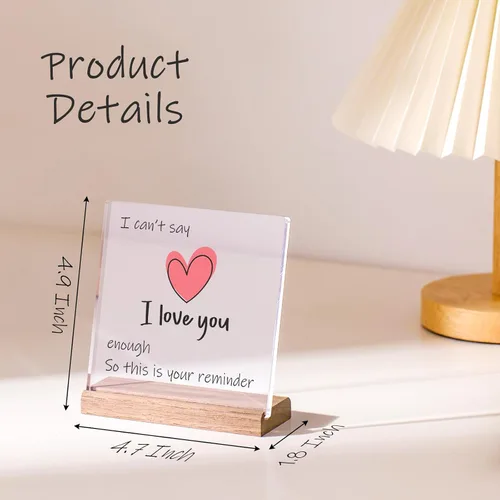Miniatura 2 de FreeJac Regalos para él y ella, regalos para el día de San Valentín para novia, esposa, Navidad, cumpleaños, boda, aniversario, recuerdo, placa