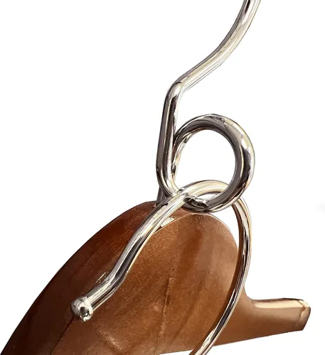 Miniatura 3 de Proman Products KSC9041 Kascade - Perchas de madera, paquete de 50 unidades, diseño único de anillo, para pantalones que ahorran espacio, con barra