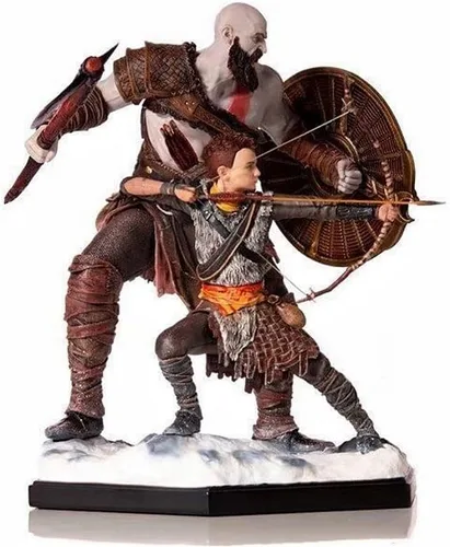 REOZIGN Figura de Ragnarok, Figuras de acción de Kratos y Atreus, figura de personaje de juego de PVC de 20 cm/7.9 pulgadas estatua de decoración