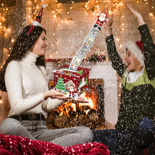 Miniatura 7 de Suministros para fiestas de Navidad, caja de tarjetas de felicitaciones, cajas de regalo para regalo de Navidad, cajas de regalo de papel navideño