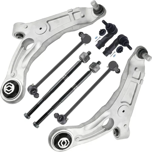 Miniatura 353 de Detroit Axle - Kit de brazos de control de extremo delantero de 8 piezas para Dodge Dakota 00-04, Durango 00-03, 4 brazos de control superior e