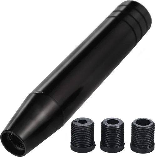 Miniatura 6 de Pomo de Palanca de Cambios de Aluminio Pulido de 7" para Automóvil con Mango Largo Ponderado que se Ajusta a la Mayoría de Vehículos Manuales y Negro