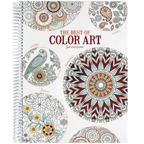 Leisure Arts The Best Of Color Art For Everyone Adult Coloring Book For Women And Men, 8.5" X 10.75" - Over 90 Designs - Stress Relieving Adult