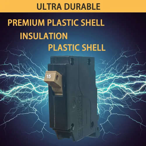Miniatura 4 de Interruptor de circuito de 15 Amp, 1 polo, tipo de enchufe de 3/4 de pulgada, disyuntor de caja moldeada compatible con centros de carga OEM, 10KA