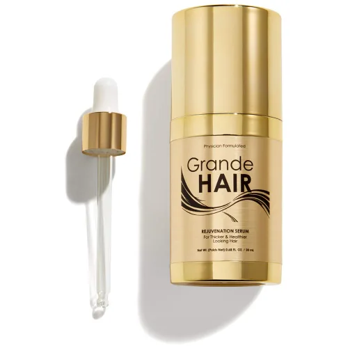 Grande Cosmetics GrandeHAIR - Suero potenciador del cabello para hombres y mujeres, promueve el grosor en el cabello fino, seguro para cabello teñido