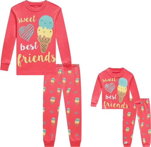Miniatura 2 de Babyroom Girls Pajamas Matching Doll Pjs Toddler Kids Cotton Sleepwear Christmas Clothes