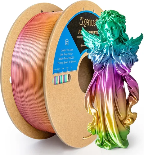Miniatura 55 de Filamento de seda PLA para impresora 3D Filamento de seda PLA de triple color 1.75mm Filamento para impresión 3D Compatible con la mayoría de Tri