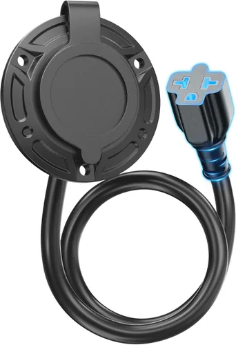 Miniatura 10 de Enchufe de Cargador de Entrada de Energía para RV, Enchufe de Puerto de CA de 15A 125V Toma de Entrada de Energía Impermeable Caja de Receptáculo