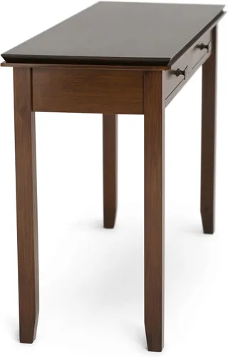 Miniatura 8 de SIMPLIHOME Mesa consola Artisan – Mesa de sofá de madera maciza de 46 pulgadas de ancho en marrón rojizo, mesa de almacenamiento de transición