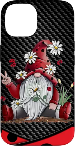 Miniatura 4 de Red Gnome Hippie Daisy Flowers Gnome Ladybugs - Christmas Case for iPhone 17