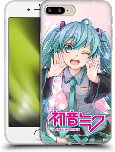 Miniatura 158 de Head Case Designs Licencia Oficial Hatsune Miku Gráficos Lindos Carcasa de Gel [Protección de Grado Militar] Compatible con Apple iPhone 7