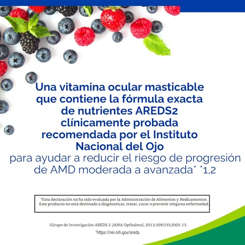 Miniatura 3 de PreserVision AREDS 2 Vitaminas para los Ojos, Marca #1 Recomendada por Oftalmólogos, Suplemento Masticable de Luteína y Zeaxantina con Vitamina C