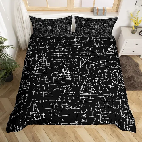 Miniatura 13 de Erosebridal Juego de ropa de cama con temática científica tamaño individual para niños y niñas, adolescentes, regalos de regreso a clases, funda